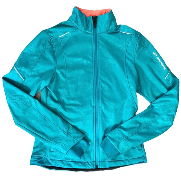 Brooks Jackets & Blazers - Brooks Zip Biking Jacket Turquoise Womens Medium